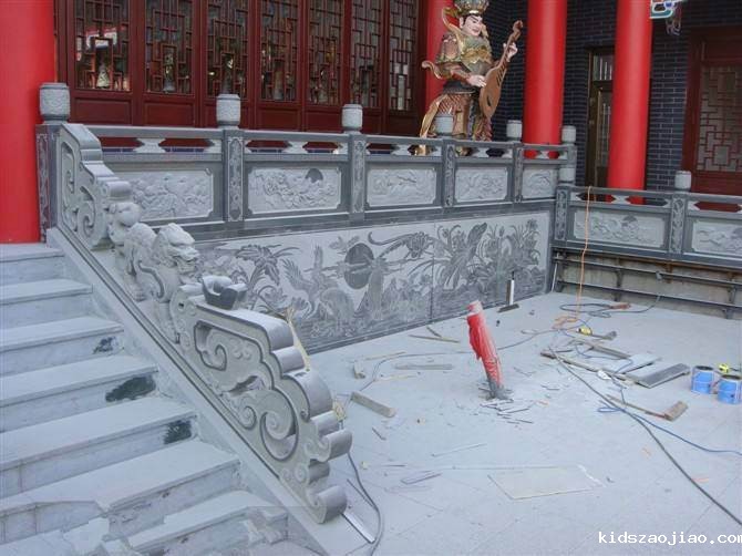 寺庙石头栏杆