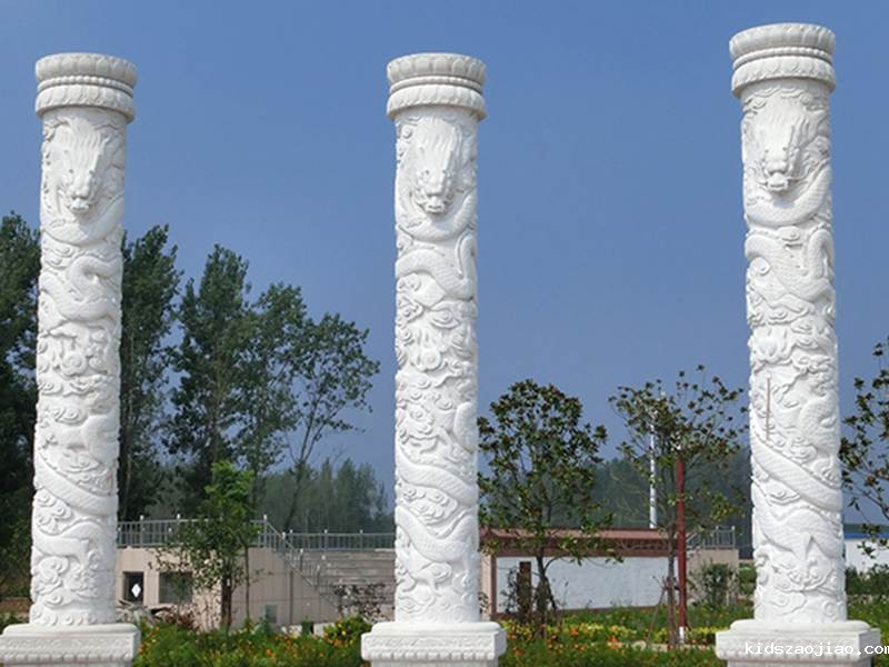 汉白玉石龙柱价格